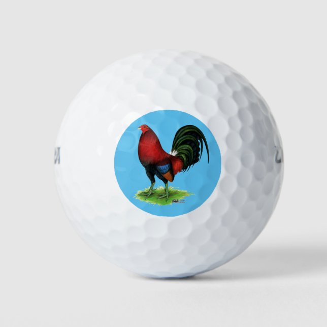 Gamecock:  Dark Red Golf Balls (Front)