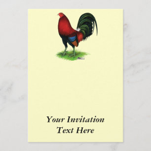 Gamecock:  Dark Red Invitation