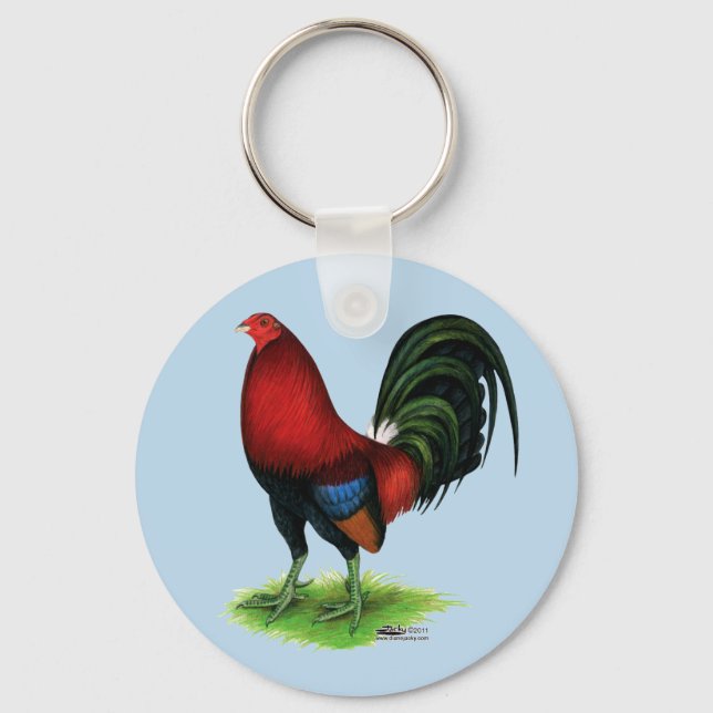 Gamecock:  Dark Red Key Ring (Front)