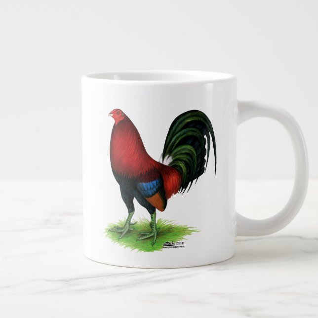 Gamecock:  Dark Red Large Coffee Mug (Right)
