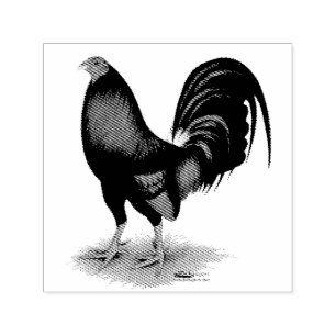 Gamecock:  Dark Red Self-inking Stamp