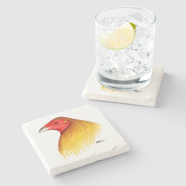 Gamecock Dubbed Stone Coaster (Side)