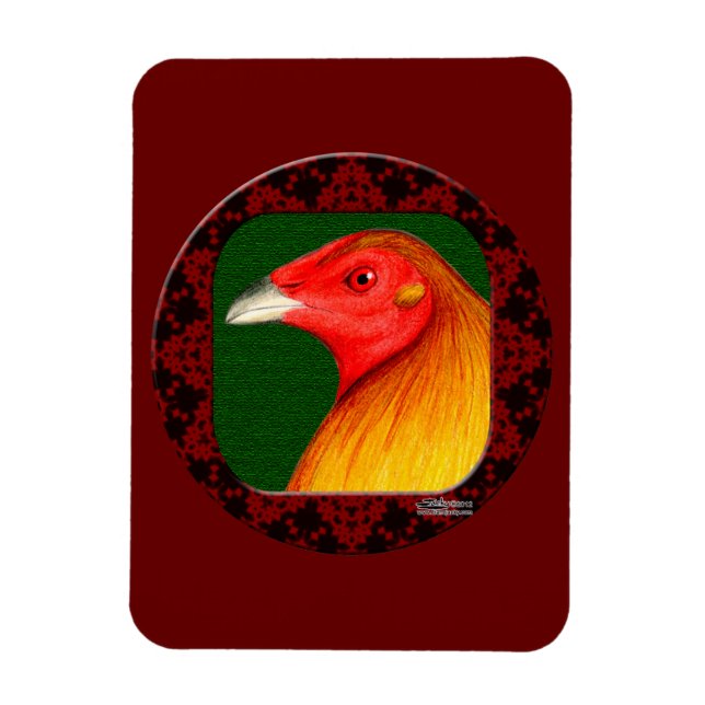 Gamecock Framed Magnet (Vertical)