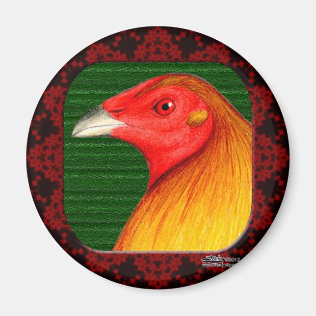 Gamecock Framed Magnet (Front)