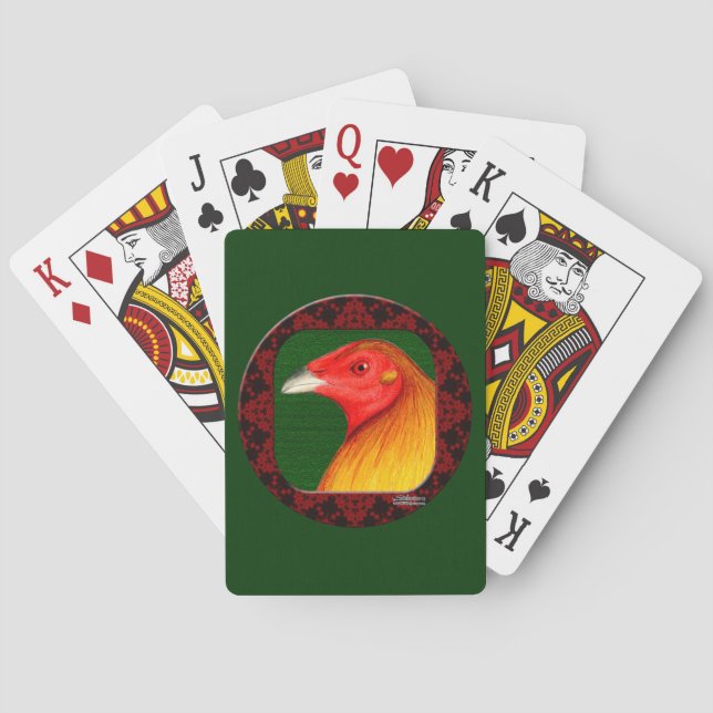 Gamecock Framed Playing Cards (Back)
