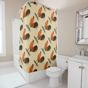 Gamecock Ginger Red Rooster Shower Curtain