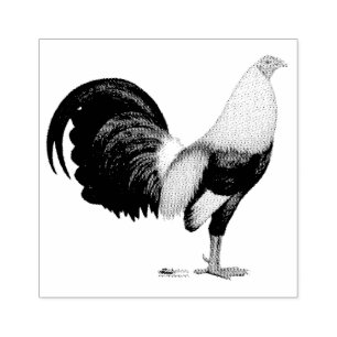 Gamecock Grey Duckwing Rubber Stamp