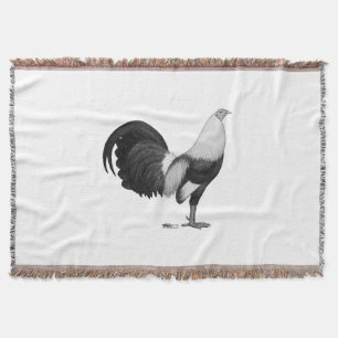 Gamecock Grey Duckwing Throw Blanket