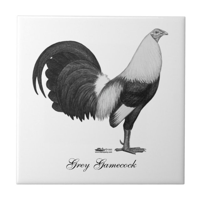 Gamecock Grey Duckwing Tile (Front)