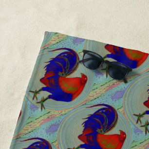 Gamecock:  Impressionist Rooster Beach Towel