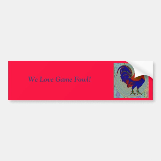 Gamecock:  Impressionist Rooster Bumper Sticker (Front)