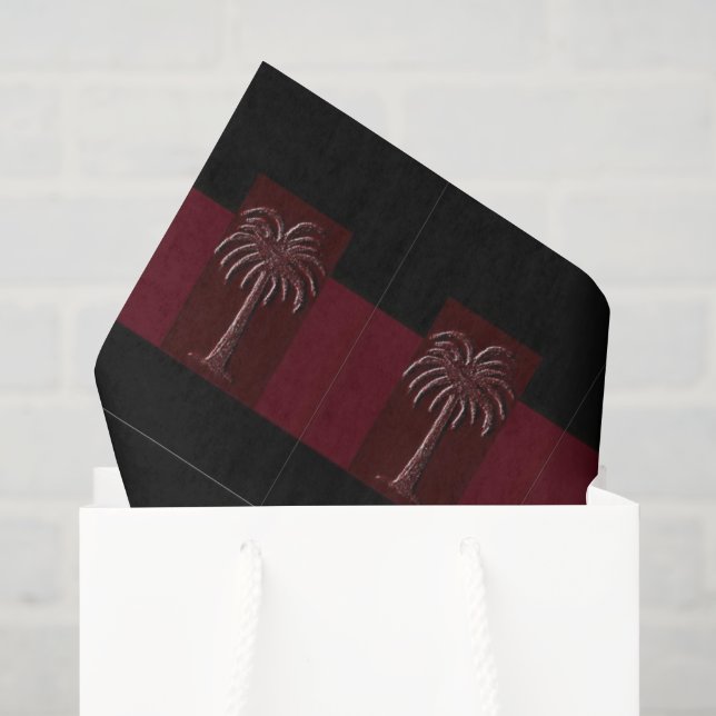 Gamecock Palm Tree Wrapping Paper Design 1 (Gift Bag)