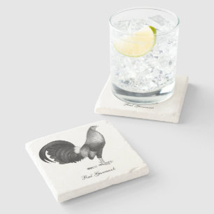 Gamecock Red Hatch Stone Coaster