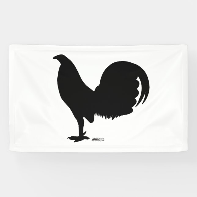 Gamecock Rooster Silhouette Banner (Horizontal)