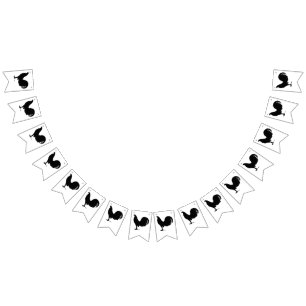 Gamecock Rooster Silhouette Bunting