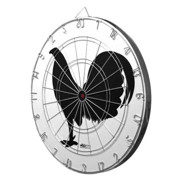 Gamecock Rooster Silhouette Dartboard (Front Right)