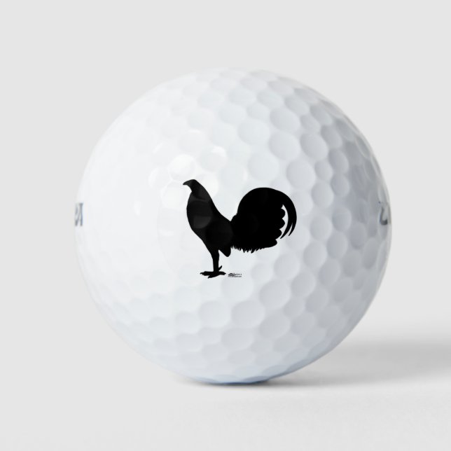 Gamecock Rooster Silhouette Golf Balls (Front)