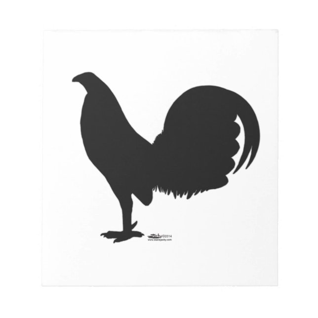 Gamecock Rooster Silhouette Notepad (Front)