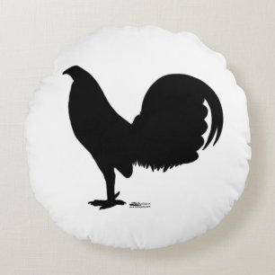 Gamecock Rooster Silhouette Round Cushion