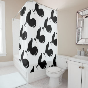 Gamecock Rooster Silhouette Shower Curtain