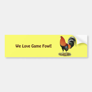 Gamecock Wheaten Rooster Bumper Sticker