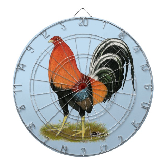 Gamecock Wheaten Rooster Dartboard (Front)