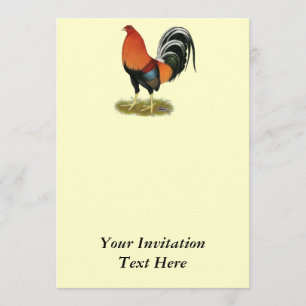 Gamecock Wheaten Rooster Invitation