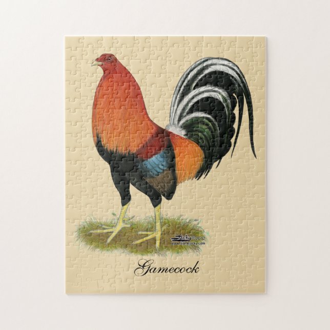 Gamecock Wheaten Rooster Jigsaw Puzzle (Vertical)