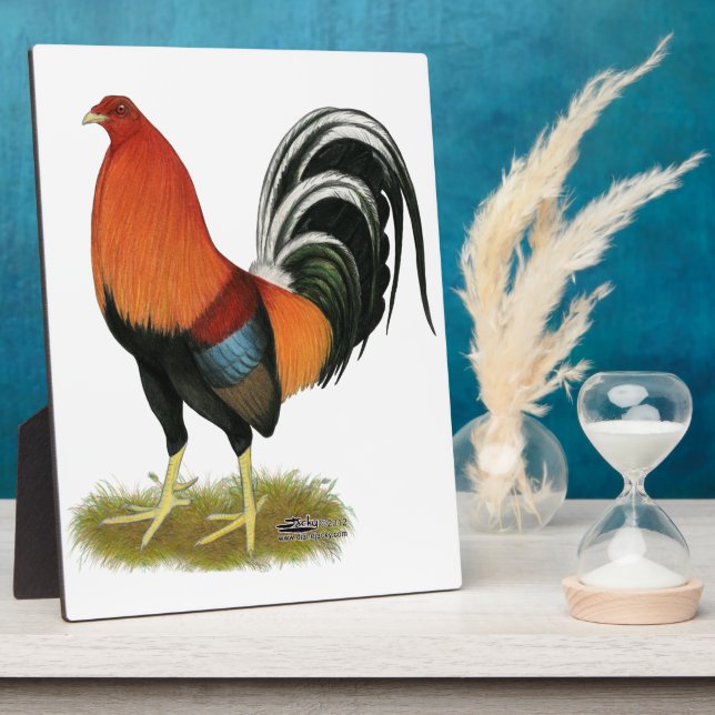 Gamecock Wheaten Rooster Plaque (Side)