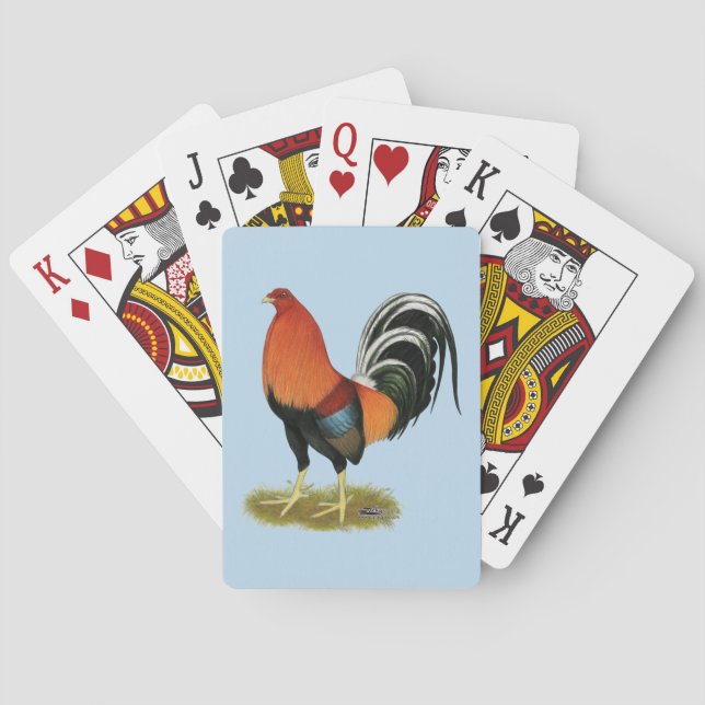 Gamecock Wheaten Rooster Playing Cards (Back)