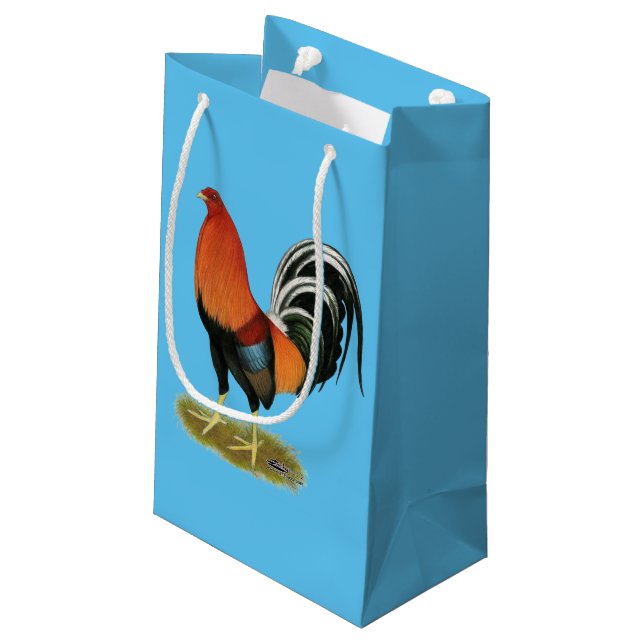Gamecock Wheaten Rooster Small Gift Bag (Back Angled)