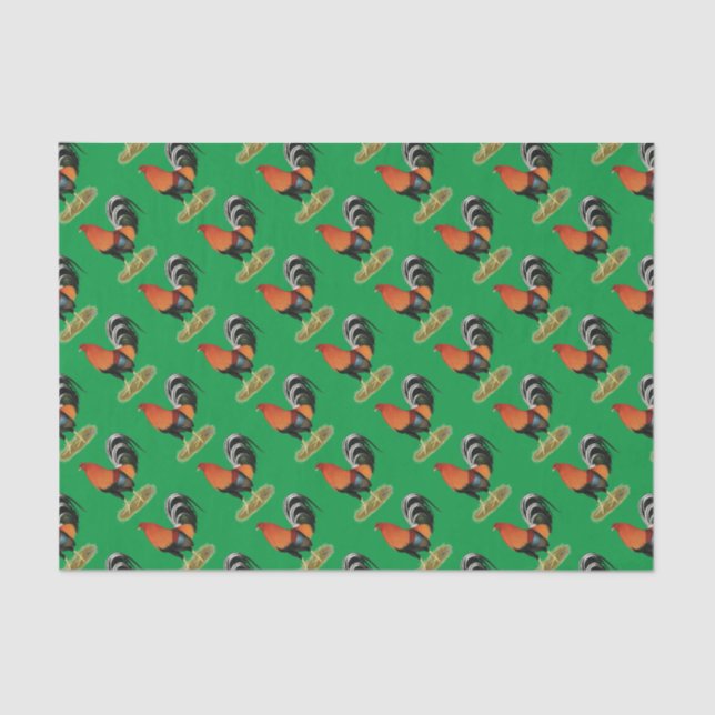 Gamecock Wheaten Rooster Tissue Paper (Front)
