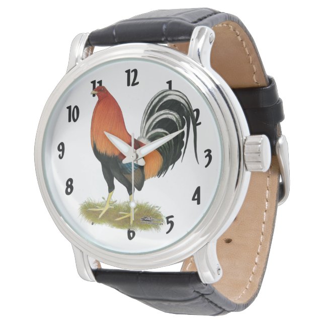 Gamecock Wheaten Rooster Watch (Angled)