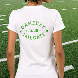 Gameday Tailgate Club Custom Green Football Crest T-Shirt