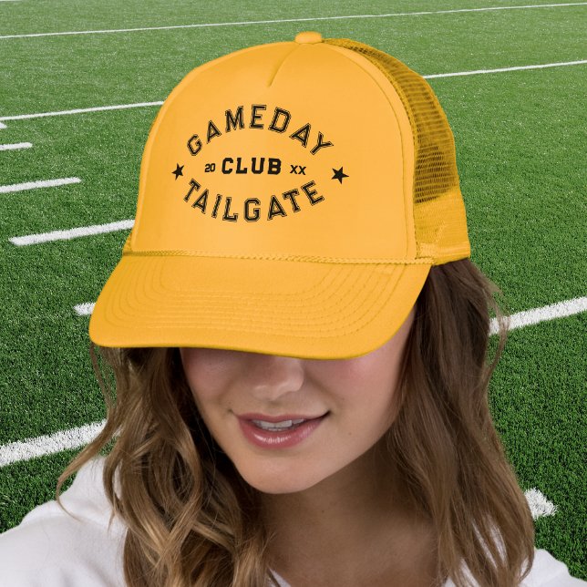 Gameday Tailgate Club Custom Yellow Football Trucker Hat (Creator Uploaded)