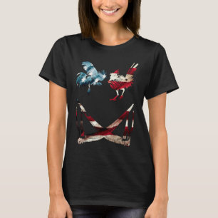 GameFowl American Flag sparring Rooster Gaff game  T-Shirt