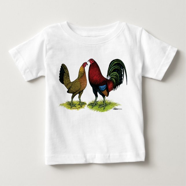 Gamefowl Pair Baby T-Shirt (Front)