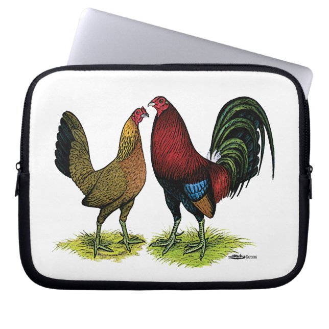 Gamefowl Pair Laptop Sleeve (Front)