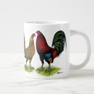 Gamefowl Pair Large Coffee Mug