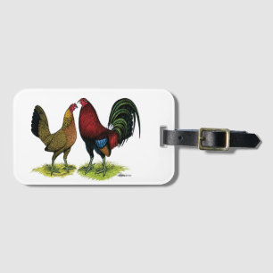Gamefowl Pair Luggage Tag