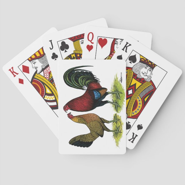 Gamefowl Pair Playing Cards (Back)