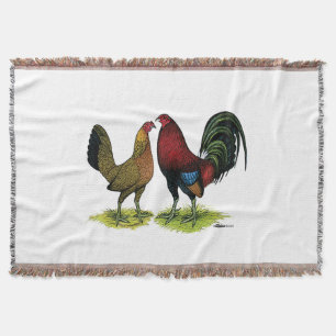 Gamefowl Pair Throw Blanket