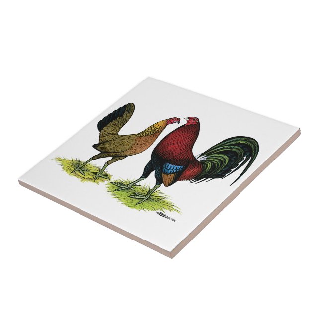 Gamefowl Pair Tile (Side)