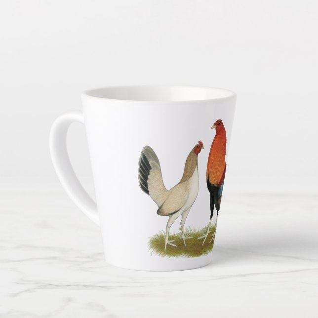 Gamefowl Wheatens Latte Mug (Left Angle)