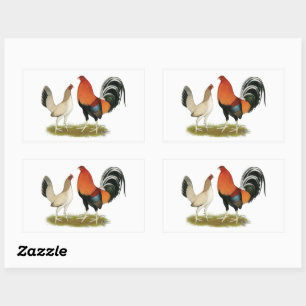 Gamefowl Wheatens Rectangular Sticker