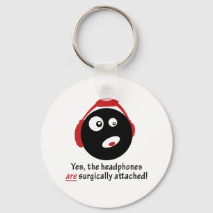 GameFYi Headphones Surgically Attached Key Ring