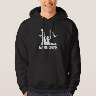 Gameover Bride Groom Wedding Bachelor Bachelorette Hoodie