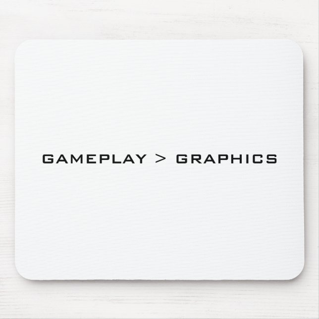 Gameplay > Graphics. Black White. Mouse Mat (Front)