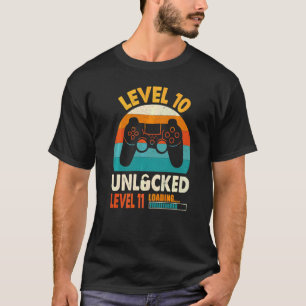 Gamer 10th Birthday For 10 Years Old  Level 10 Unl T-Shirt