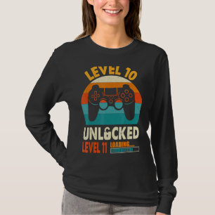 Gamer 10th Birthday For 10 Years Old Level 10 Unl T-Shirt